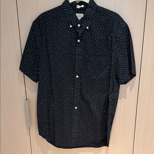 J. Crew Men's Navy Patterned Button Down Shirt